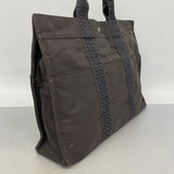 【6fb2283-k】エルメス トートバッグ エールラインMM キャンバス グレー シルバー金具【中古】メンズ レディース ユニセックス