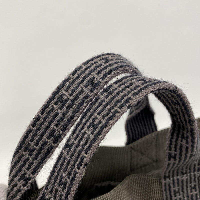 【6fb2283-k】エルメス トートバッグ エールラインMM キャンバス グレー シルバー金具【中古】メンズ レディース ユニセックス