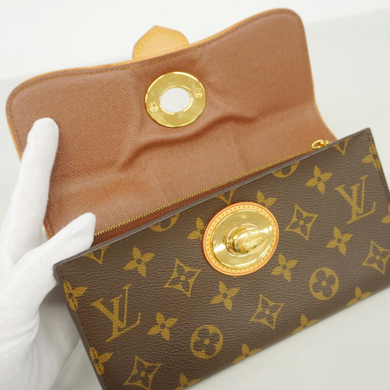 【6fb2288-k】ルイヴィトン 長財布 モノグラム ポルトフォイユボエシ M63220 ブラウン【中古】レディース