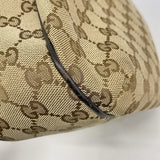 【6fb2295-k】グッチ ショルダーバッグ GGキャンバス/シェリーライン 233608 キャンバス ベージュ シャンパンゴールド金具【中古】レディース