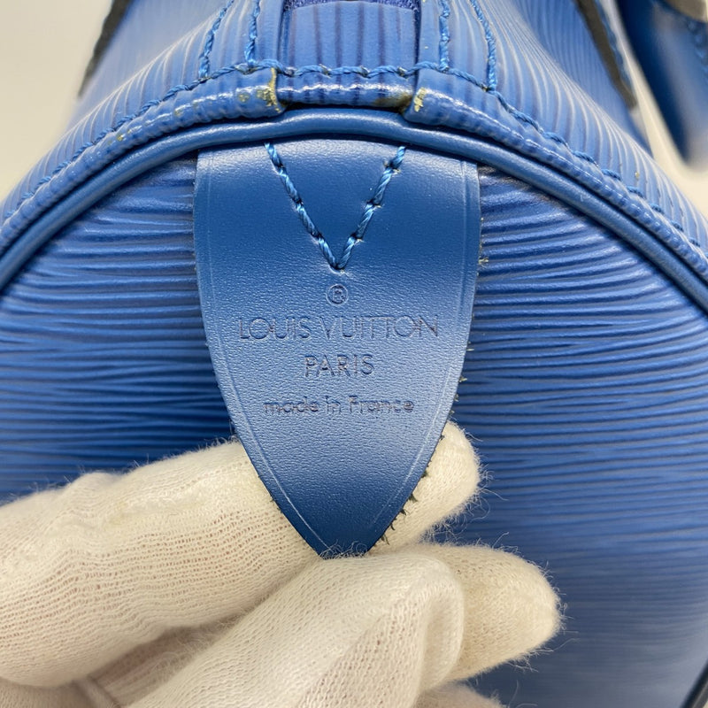 【6fb2297-k】ルイヴィトン ハンドバッグ エピ スピーディ25 M43015 トレドブルー【中古】レディース