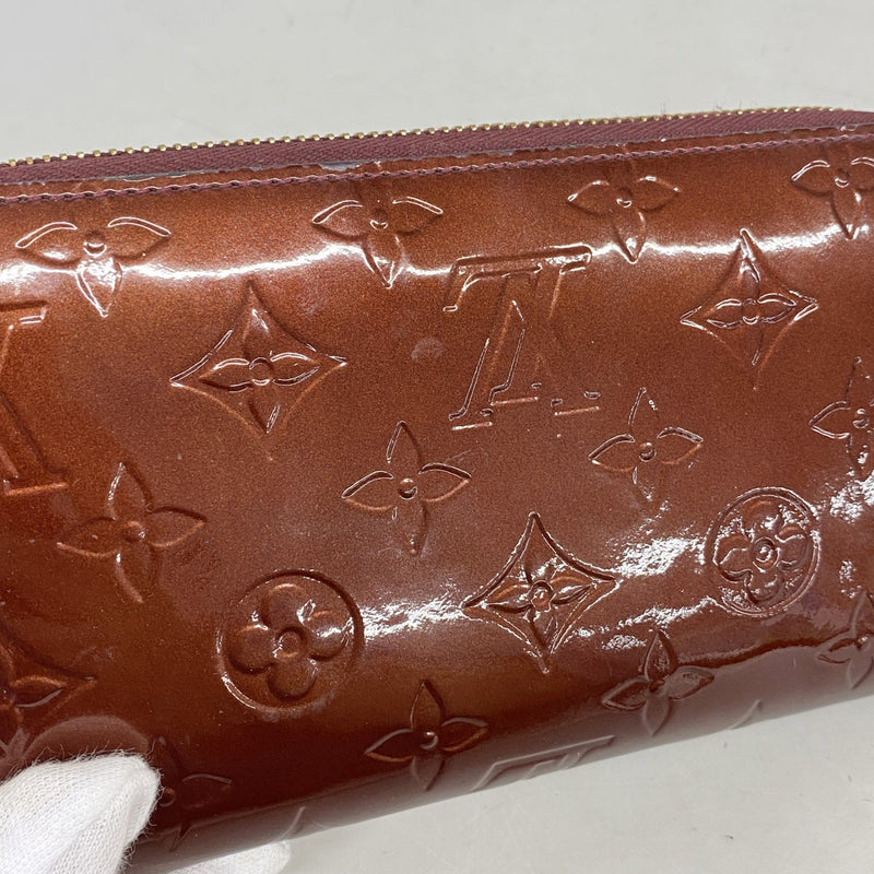 【6fb2298-k】ルイヴィトン 長財布 ヴェルニ ジッピーウォレット M91536 ルージュフォーヴィスト【中古】レディース