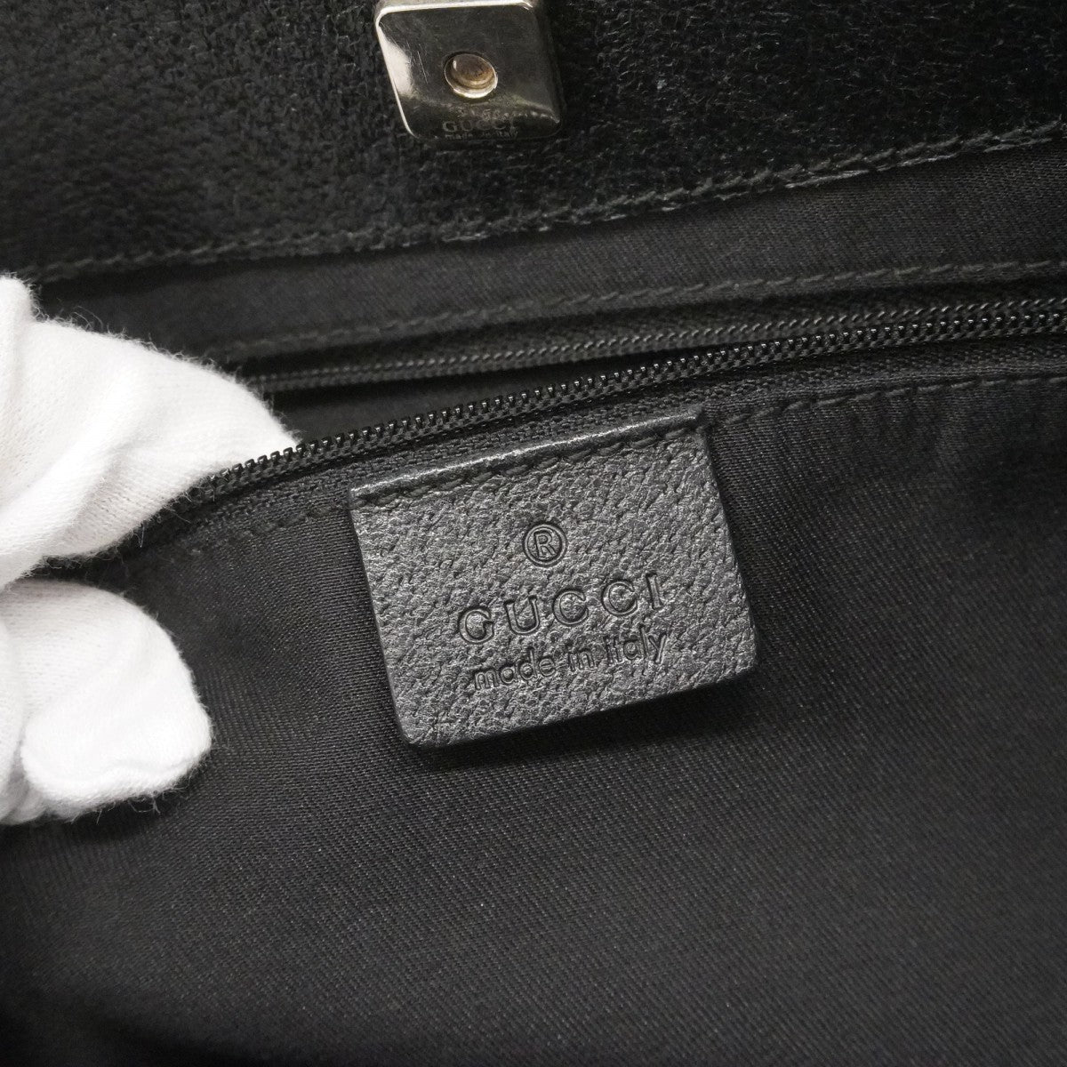 【6fb2305-k】グッチ トートバッグ GGキャンバス 113016 キャンバス ブラック シルバー金具【中古】レディース
