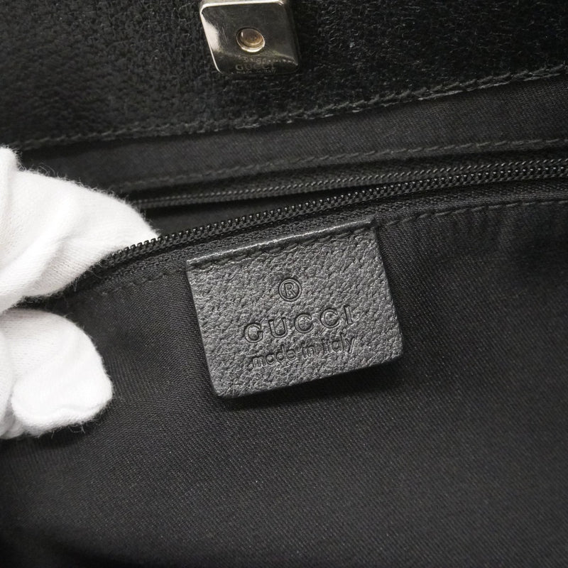 【6fb2305-k】グッチ トートバッグ GGキャンバス 113016 キャンバス ブラック シルバー金具【中古】レディース