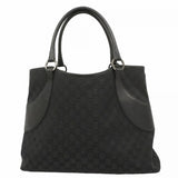 【6fb2305-k】グッチ トートバッグ GGキャンバス 113016 キャンバス ブラック シルバー金具【中古】レディース