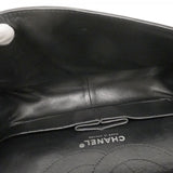 【6fb2306-k】シャネル ショルダーバッグ 2.55 Wフラップ Wチェーン パテントレザー ブラック シルバー金具【中古】レディース