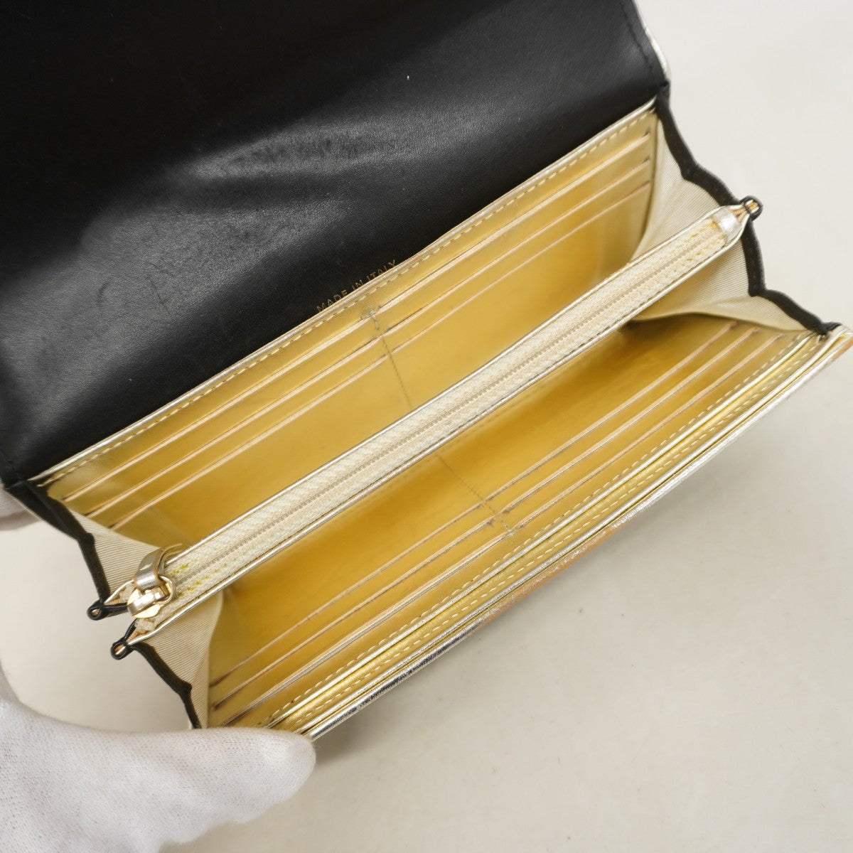 【6fb2340-k】シャネル 長財布 マトラッセ ラムスキン ブラック ゴールド金具【中古】レディース