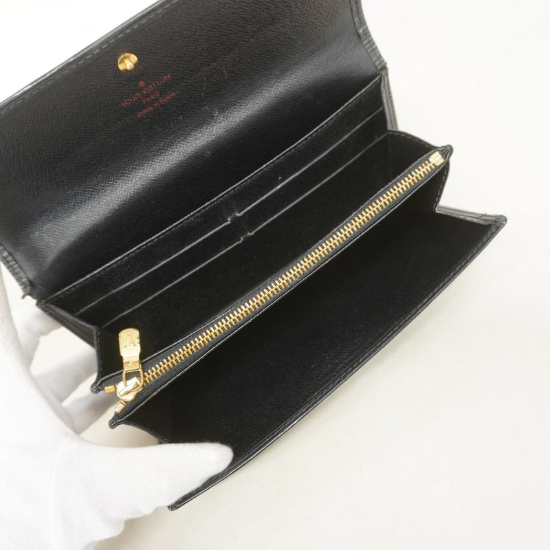 【6fb2342-k】ルイヴィトン 長財布 エピ ポルトモネクレディ M63952 ノワール【中古】レディース