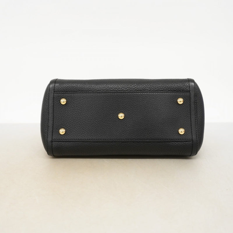 【6fb2344-k】グッチ ハンドバッグ ソーホー 369176 レザー ブラック シャンパンゴールド金具 2wayバッグ【中古】レディース
