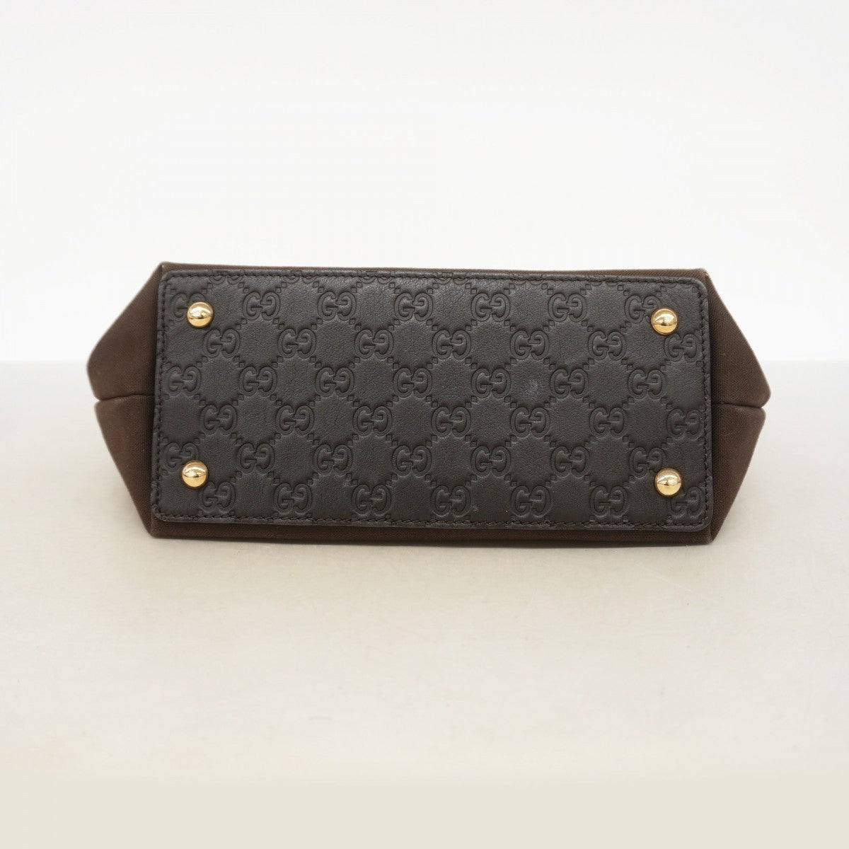 【6fb2346-k】グッチ ハンドバッグ グッチシマ 279153 キャンバス レザー ブラウン シャンパンゴールド金具【中古】レディース