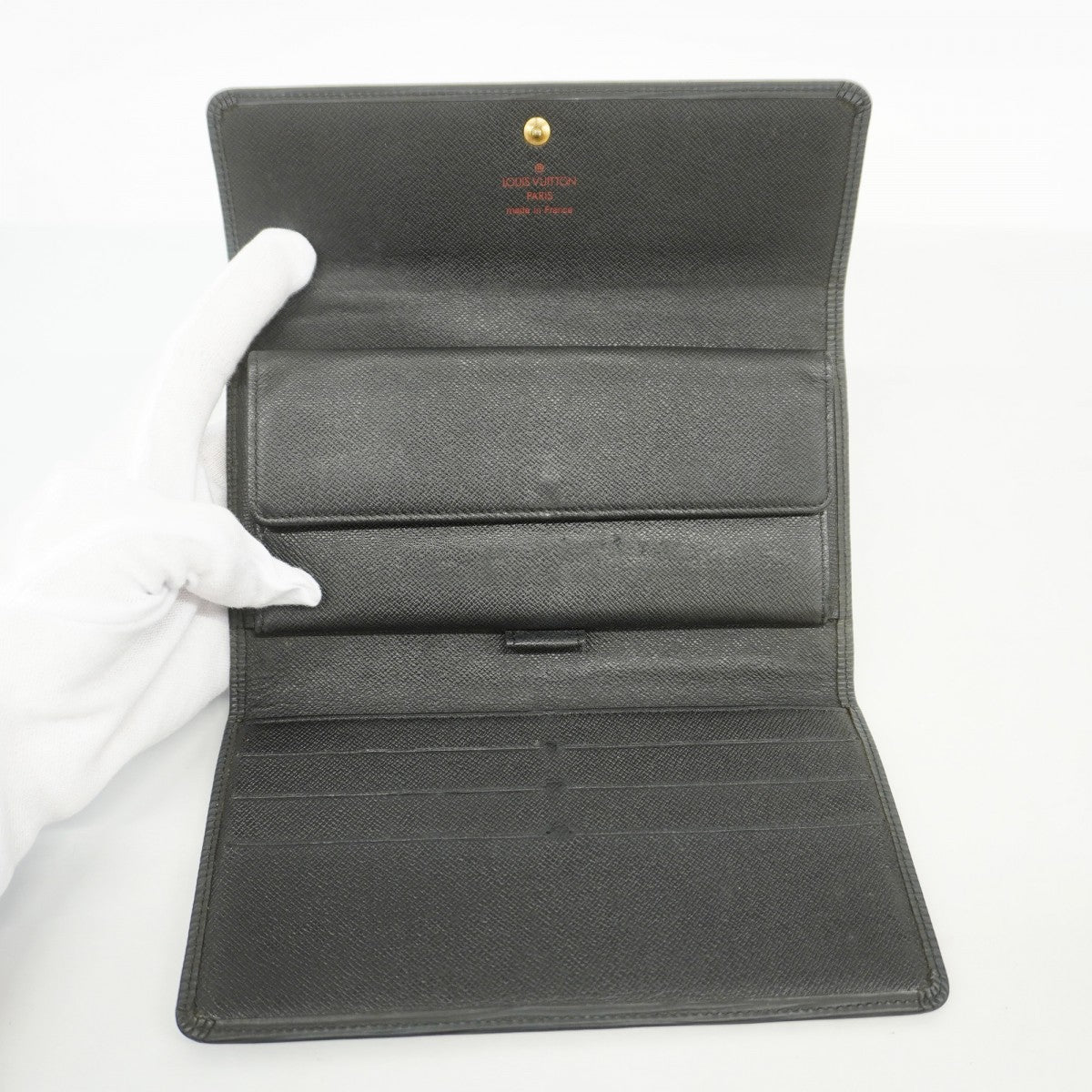 【6fb2354-k】ルイヴィトン 三つ折り財布 エピ ポルトフォイユインターナショナル M63382 ノワール【中古】レディース