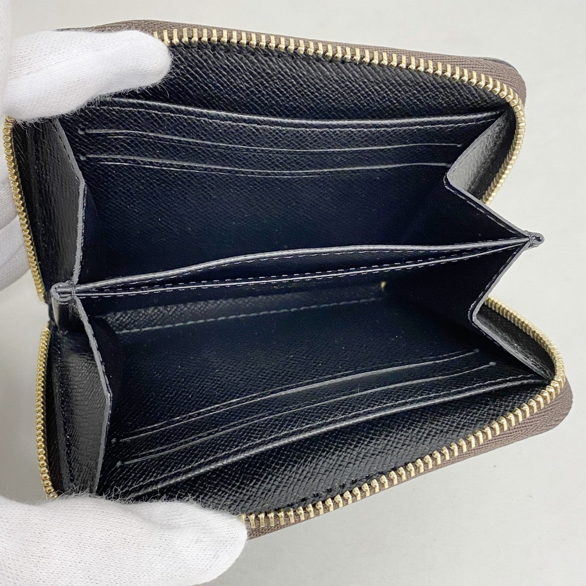 【6fb2362-k】ルイヴィトン コインケース モノグラム・ジャイアント ジッピーコインパース M69354 ブラウン【中古】レディース