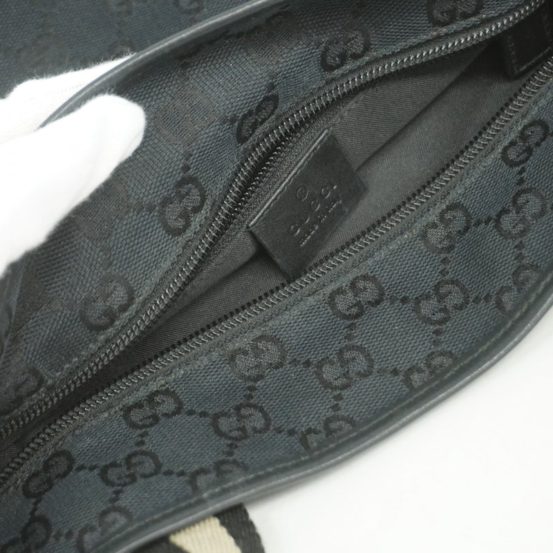 【6fb2367-k】グッチ トートバッグ GGキャンバス 019 0402 キャンバス ブラック シルバー金具【中古】レディース