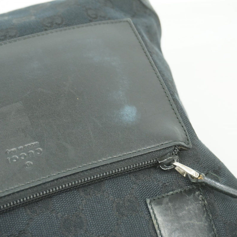 【6fb2367-k】グッチ トートバッグ GGキャンバス 019 0402 キャンバス ブラック シルバー金具【中古】レディース