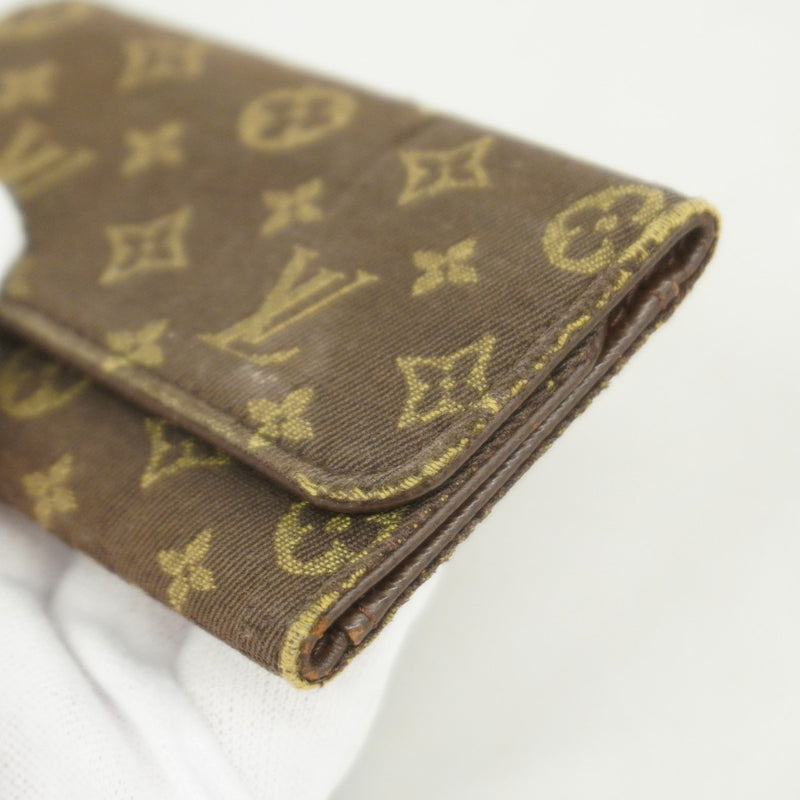 【6fb2375-k】ルイヴィトン キーケース モノグラム・ミニラン ミュルティクレ4 M95231 エベヌ【中古】レディース