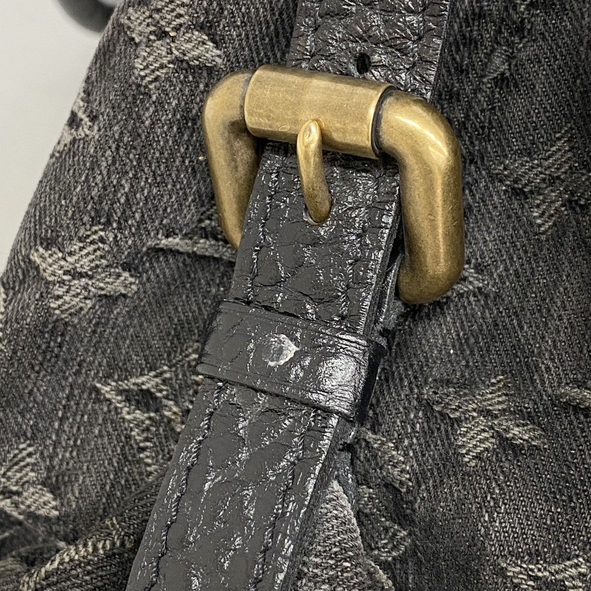 【6fb2394-k】ルイヴィトン ハンドバッグ モノグラム・デニム ネオカヴィMM M95351 ノワール【中古】レディース