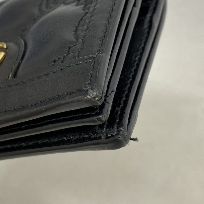 【6fb2401-k】グッチ 財布 GGマトラッセ 723786 レザー ブラック ゴールド金具【中古】レディース
