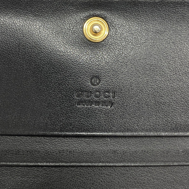 【6fb2401-k】グッチ 財布 GGマトラッセ 723786 レザー ブラック ゴールド金具【中古】レディース