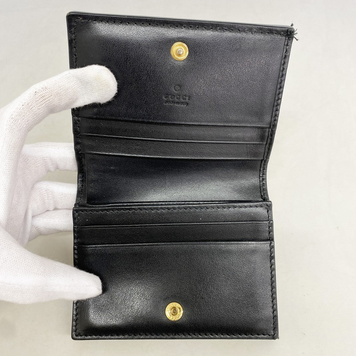 【6fb2401-k】グッチ 財布 GGマトラッセ 723786 レザー ブラック ゴールド金具【中古】レディース