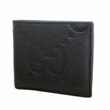 【6fb2402-k】グッチ 財布 ジャンボGG 739479 レザー ブラック シルバー金具【中古】メンズ