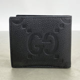 【6fb2402-k】グッチ 財布 ジャンボGG 739479 レザー ブラック シルバー金具【中古】メンズ