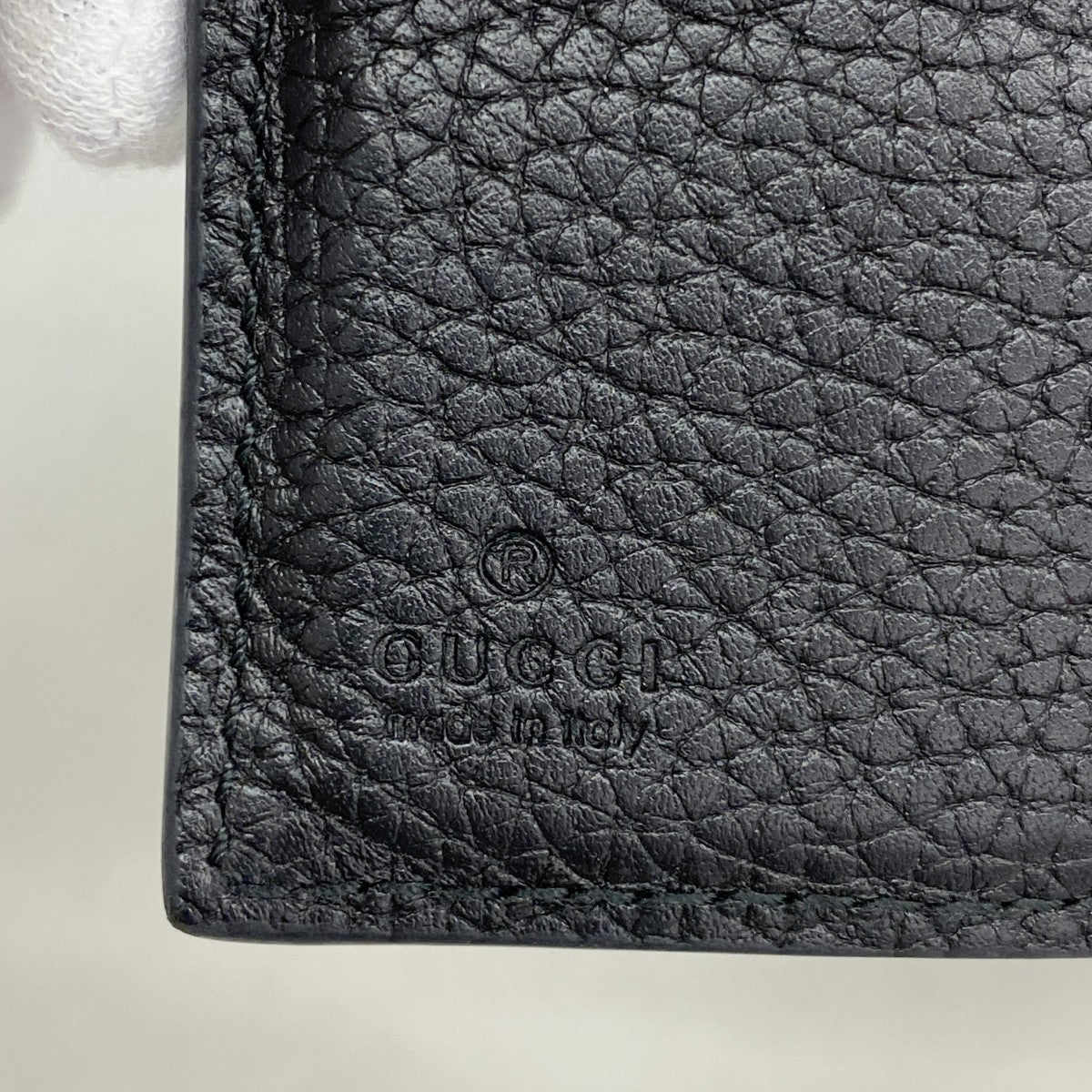 【6fb2402-k】グッチ 財布 ジャンボGG 739479 レザー ブラック シルバー金具【中古】メンズ