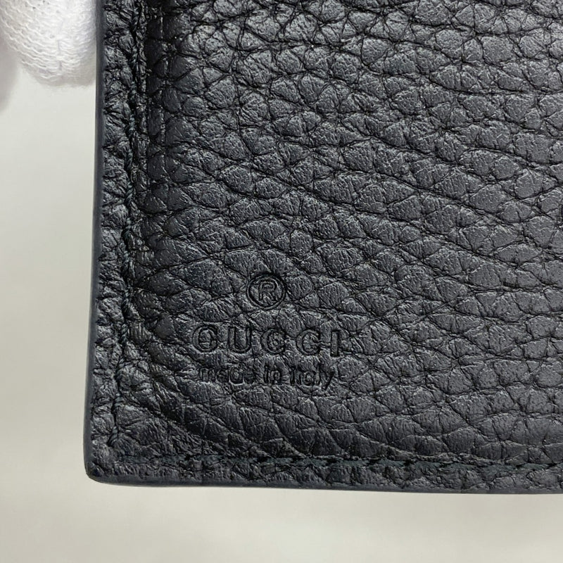 【6fb2402-k】グッチ 財布 ジャンボGG 739479 レザー ブラック シルバー金具【中古】メンズ