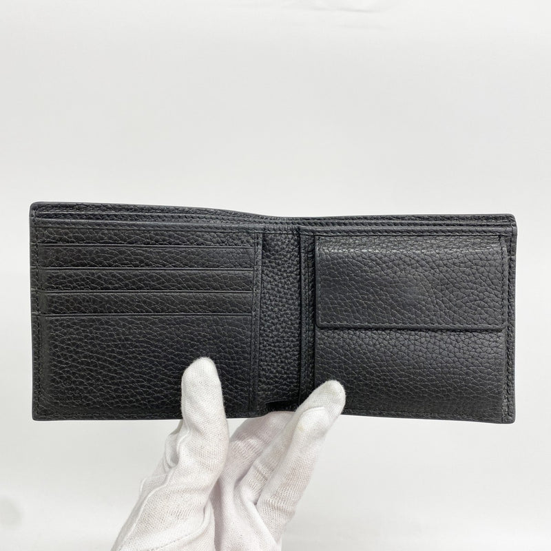 【6fb2402-k】グッチ 財布 ジャンボGG 739479 レザー ブラック シルバー金具【中古】メンズ