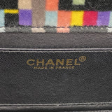 【6fb2404-k】シャネル ショルダーバッグ 2.55 パテントレザー ベロア マルチカラー ブラック ゴールド金具【中古】レディース