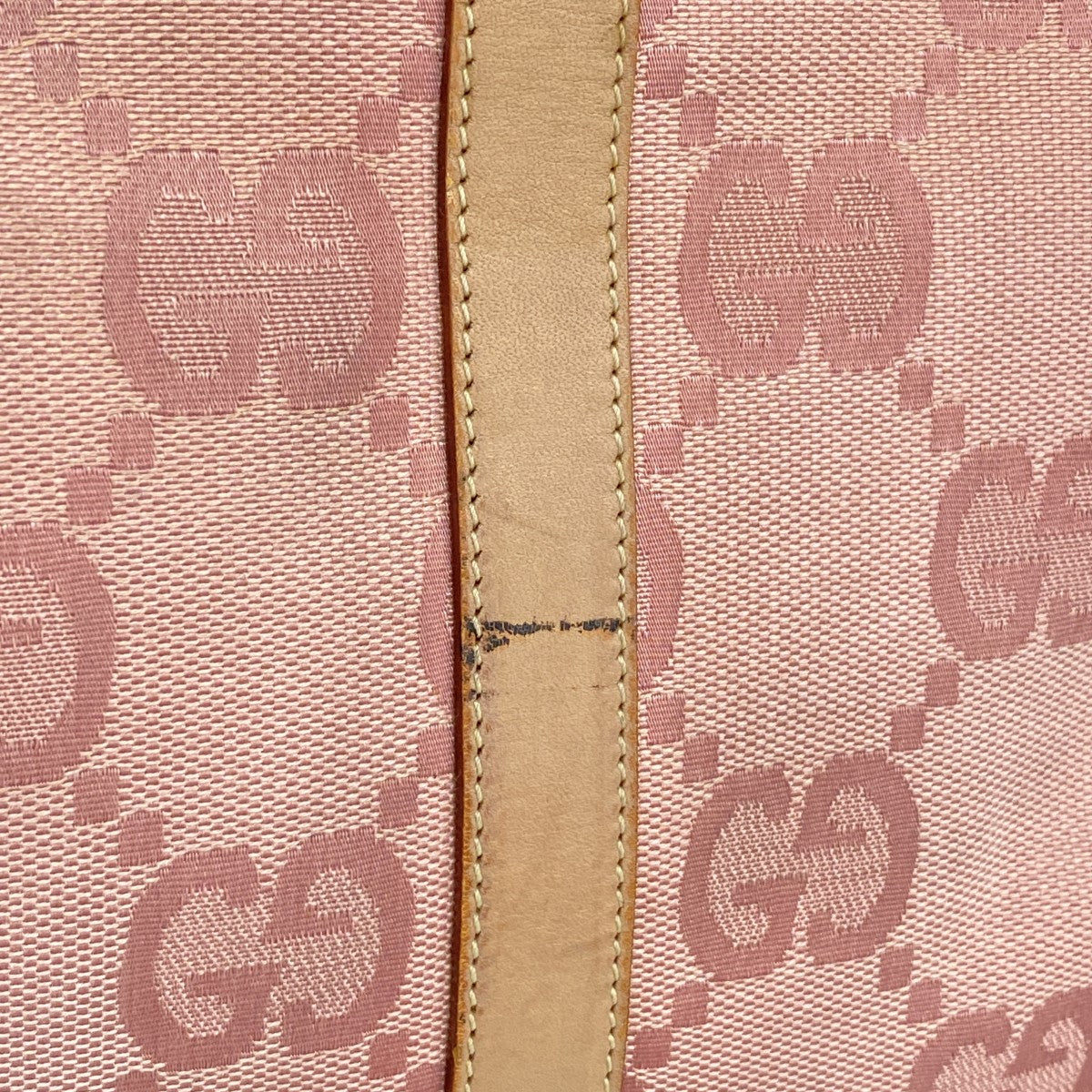 【6fb2405-k】グッチ ハンドバッグ GGキャンバス ジャンボ 002 1064 キャンバス ピンク ベージュ シルバー金具【中古】レディース