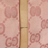 【6fb2405-k】グッチ ハンドバッグ GGキャンバス ジャンボ 002 1064 キャンバス ピンク ベージュ シルバー金具【中古】レディース