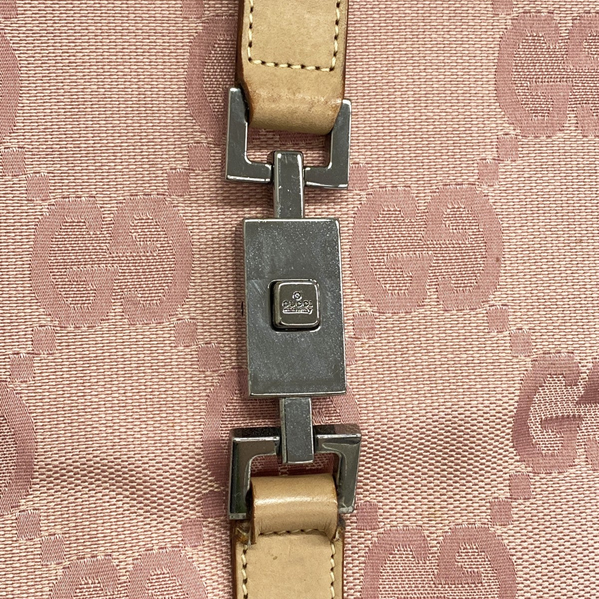 【6fb2405-k】グッチ ハンドバッグ GGキャンバス ジャンボ 002 1064 キャンバス ピンク ベージュ シルバー金具【中古】レディース