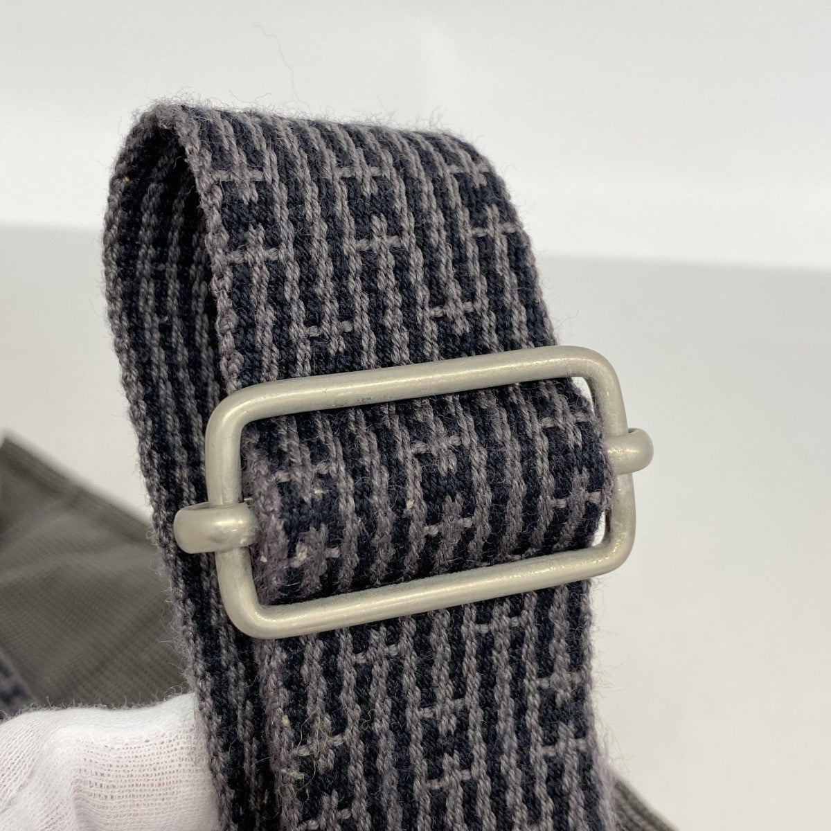 【6fb2407-k】エルメス リュック・デイパック エールラインアドMM キャンバス グレー シルバー金具【中古】メンズ レディース ユニセックス