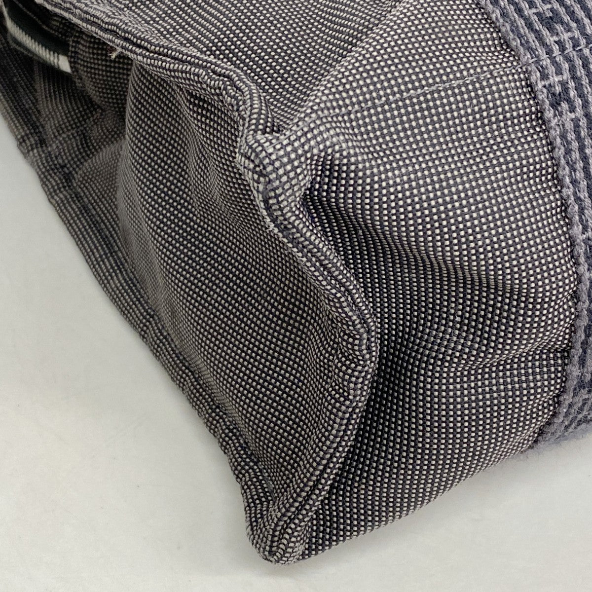 【6fb2407-k】エルメス リュック・デイパック エールラインアドMM キャンバス グレー シルバー金具【中古】メンズ レディース ユニセックス