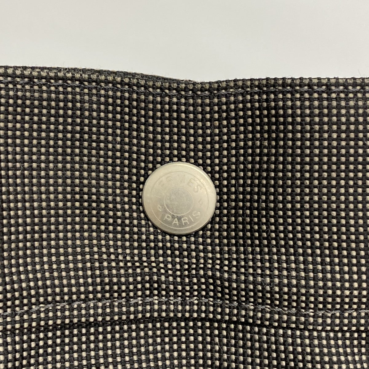 【6fb2407-k】エルメス リュック・デイパック エールラインアドMM キャンバス グレー シルバー金具【中古】メンズ レディース ユニセックス
