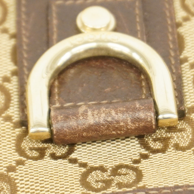【6fb2415】グッチ トートバッグ GGキャンバス 141472 キャンバス ブラウン ゴールド金具【中古】レディース