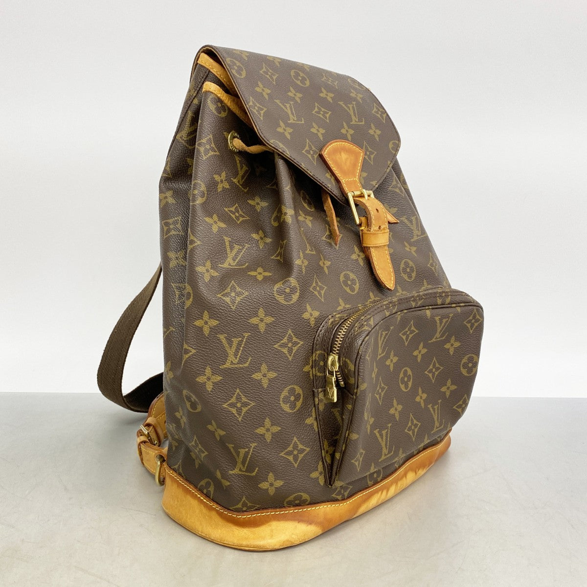 【6fb2425】ルイヴィトン リュック・デイパック モノグラム モンスリGM M51135 ブラウン【中古】レディース