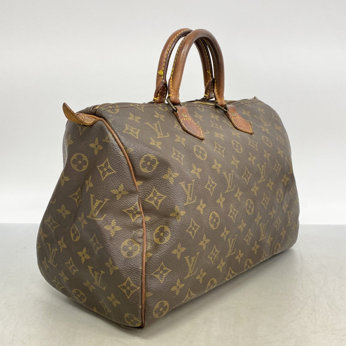 【6fb2428】ルイヴィトン ハンドバッグ モノグラム スピーディ35 M41107 ブラウン【中古】レディース