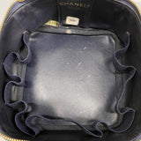 【6fb2432】シャネル バニティバッグ デニム ブルー ゴールド金具【中古】レディース