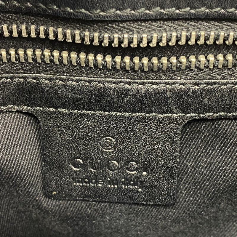 【6fb2434】グッチ ショルダーバッグ GGキャンバス 110 292 キャンバス ブラック シルバー金具【中古】レディース