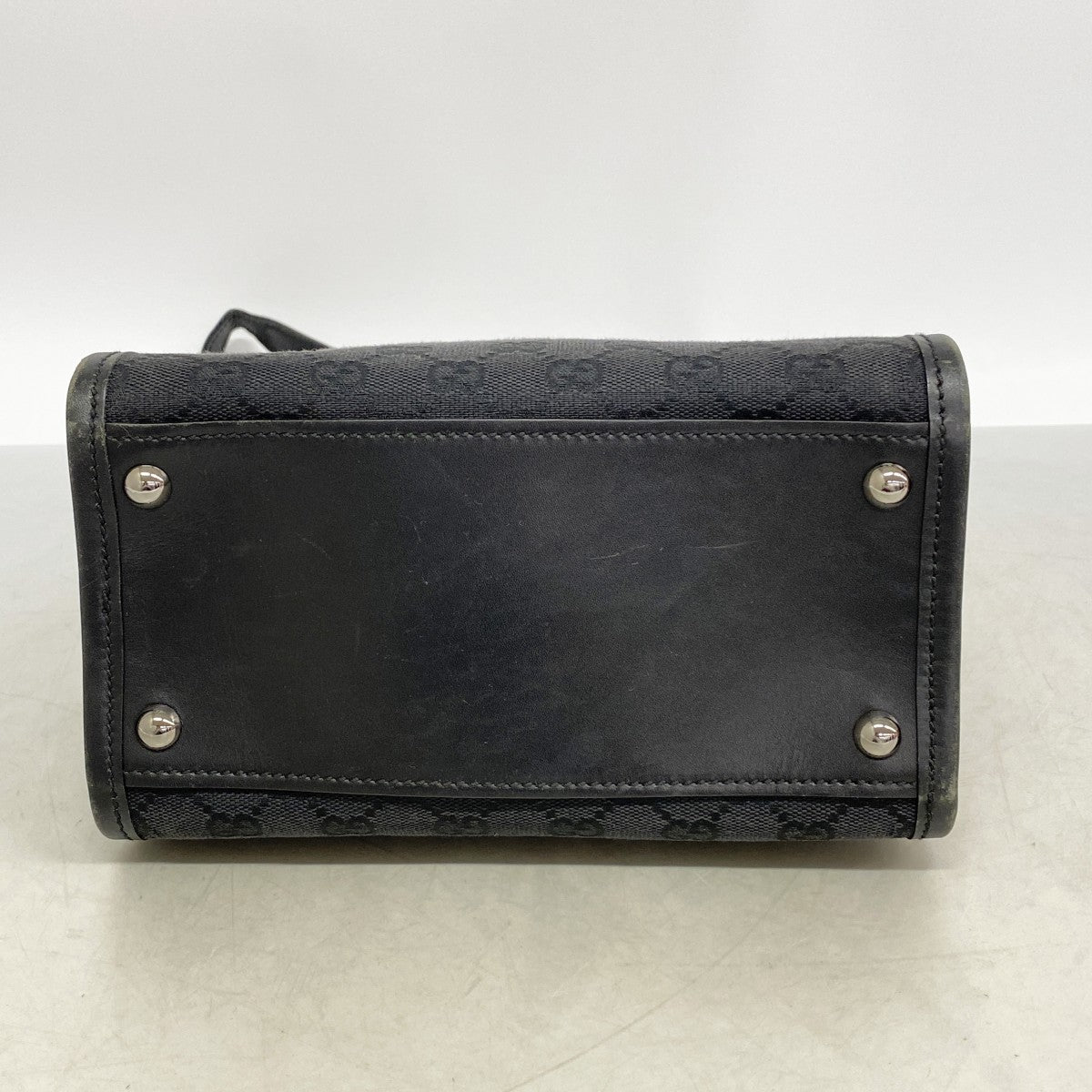 【6fb2434】グッチ ショルダーバッグ GGキャンバス 110 292 キャンバス ブラック シルバー金具【中古】レディース