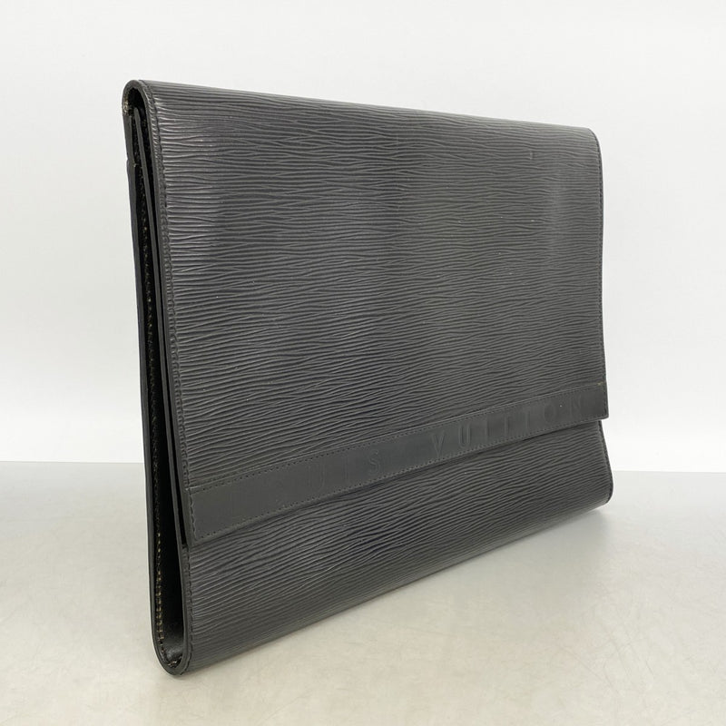 【6fb2455】ルイヴィトン クラッチバッグ エピ ポシェットアンヴェロップアンベロップ M52582 ノワール【中古】レディース