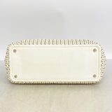 【6fb2458】シャネル ショルダーバッグ チェーンショルダー レザー ホワイト シルバー金具【中古】レディース