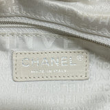 【6fb2458】シャネル ショルダーバッグ チェーンショルダー レザー ホワイト シルバー金具【中古】レディース