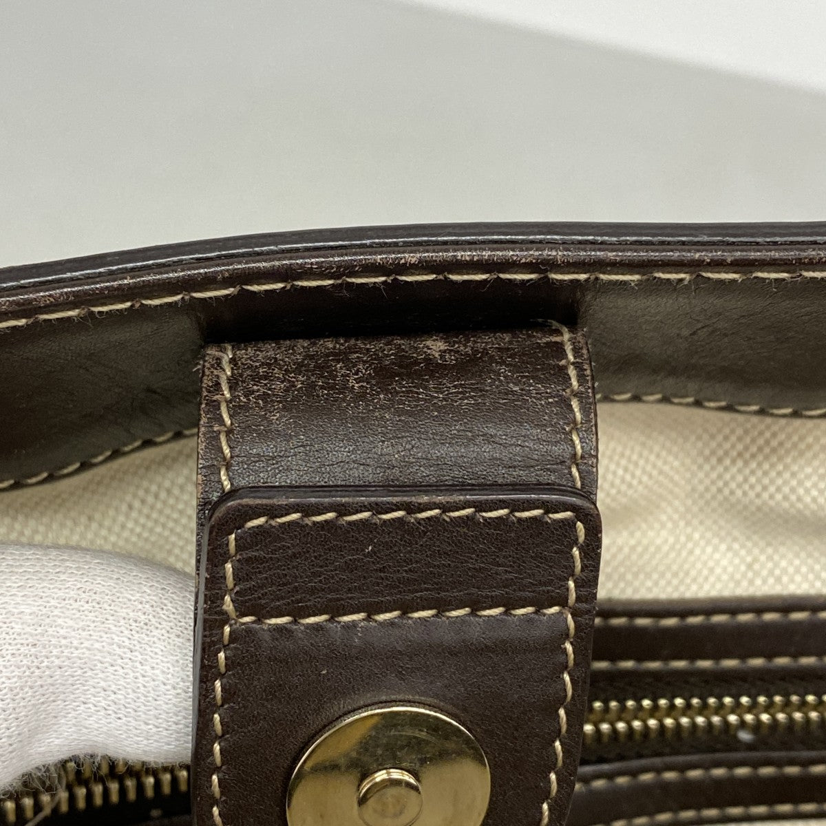 【6fb2460】グッチ トートバッグ GGキャンバス 257071 キャンバス ブラウン シャンパンゴールド金具【中古】レディース