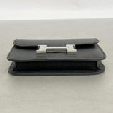 【6fb2461】エルメス 財布 コンスタンス スリム ヴォーエプソン ブラック シルバー金具 K刻印【中古】レディース