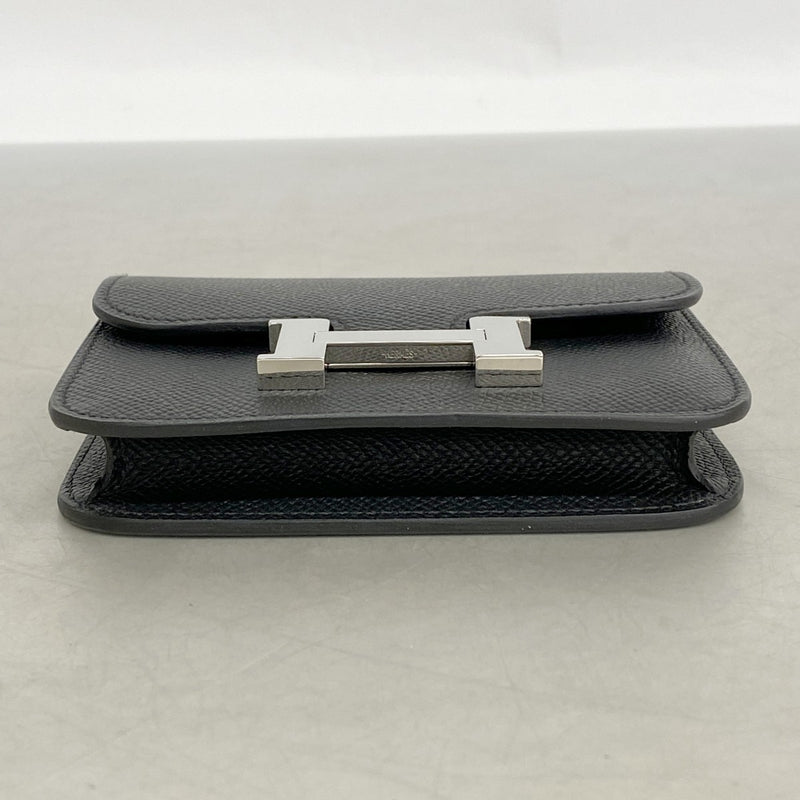 【6fb2461】エルメス 財布 コンスタンス スリム ヴォーエプソン ブラック シルバー金具 K刻印【中古】レディース
