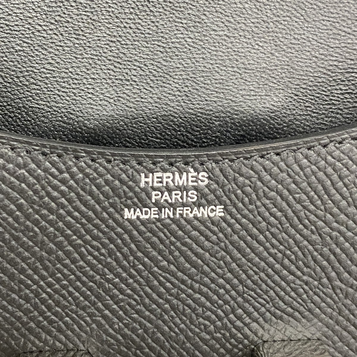 【6fb2461】エルメス 財布 コンスタンス スリム ヴォーエプソン ブラック シルバー金具 K刻印【中古】レディース