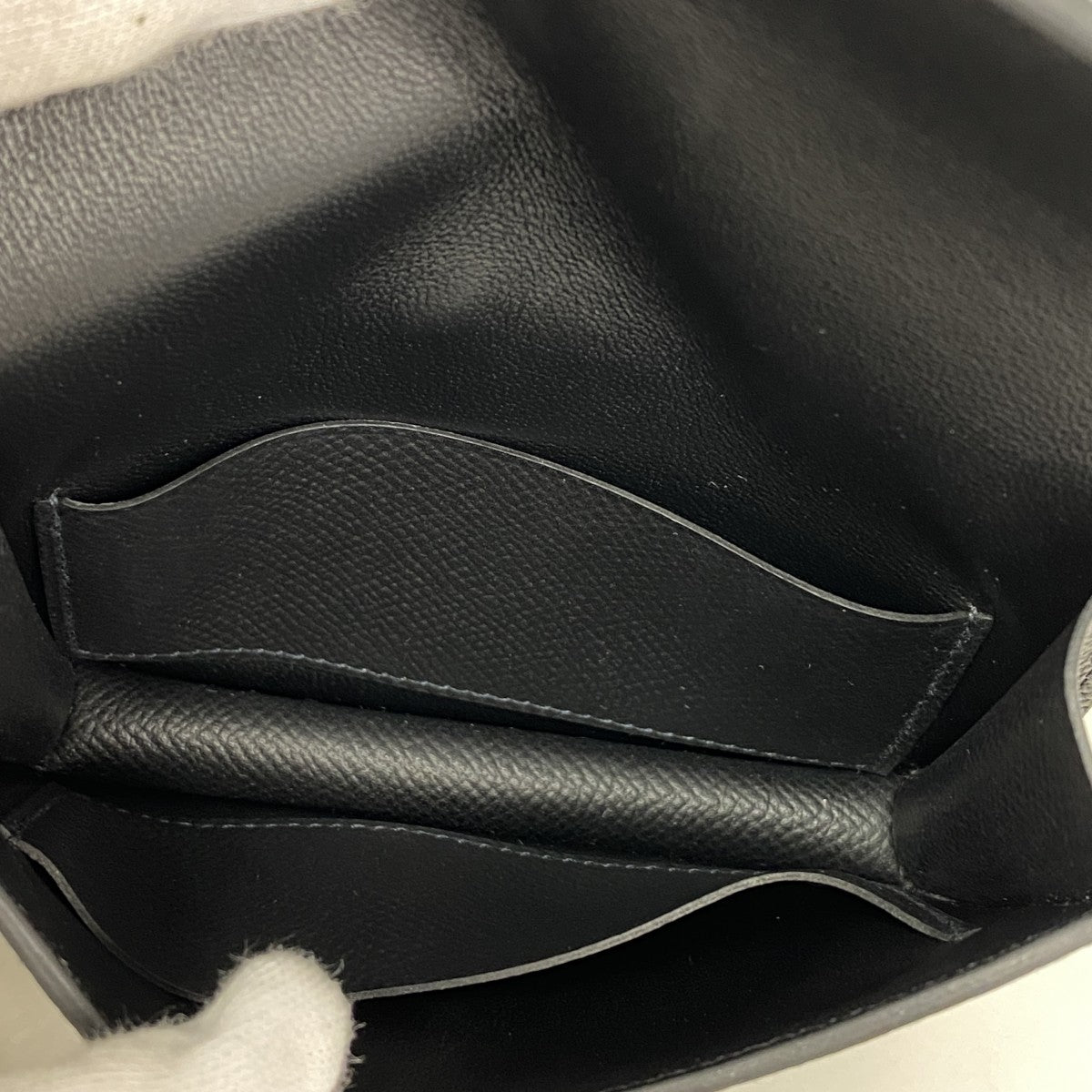 【6fb2461】エルメス 財布 コンスタンス スリム ヴォーエプソン ブラック シルバー金具 K刻印【中古】レディース