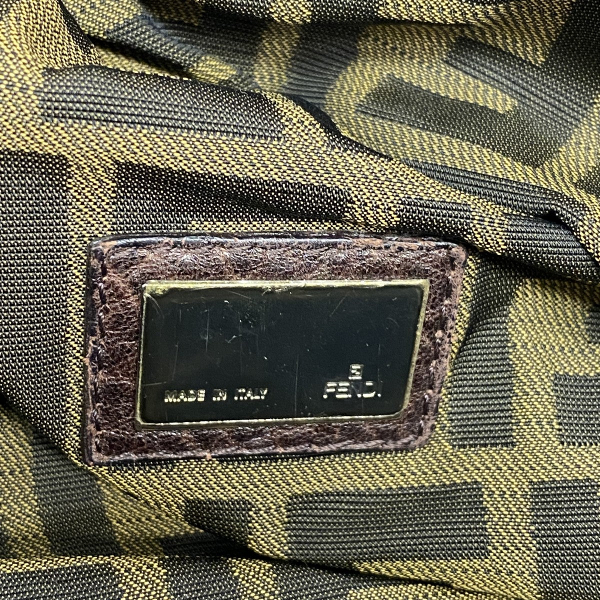 【6fb2477】フェンディ ハンドバッグ スパイバッグ レザー ブラウン ゴールド/シルバー金具【中古】レディース